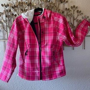 Spyder pink plaid jacket. Large